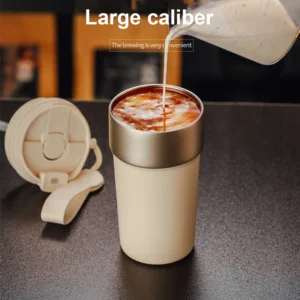 500ML High Quality Travel Coffee Mug With Straw 316 Stainless Steel Thermos Cup Vacuum Flask Mocha Coffee Cups For Car Travel - Image 5