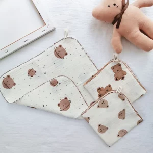 Cotton Baby Face Towel Newborn Baby Items 4 Layer Muslin Baby Bibs Handkerchief Soft Saliva Towel Triangle Feeding Burp Cloths - Image 2