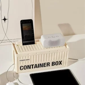 Unique Container Desktop Power Strip Storage Box Dustproof Socket Storage Box Home Wire Case Wire Management Cable Organizer - Image 4