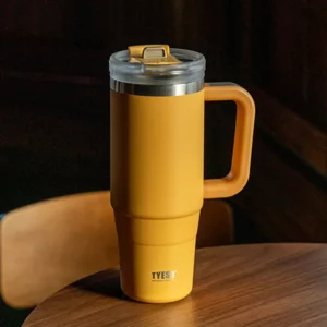 Tyeso 900/1200ML Tumbler Bottle Stainless Steel Car Mug With Handle Straw Thermal Iced Travel Vacuum Insulated Coffee Hot Cup - Image 7