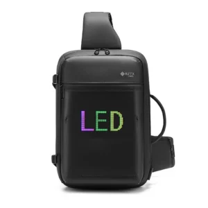 LED Screen Dynamic Sling Bag Waterproof APP Control Advertising Crossbody Bag Men Oxford Chest Pack Knapsack Bags with USB - Image 2