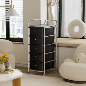 Warming Multi Solid Color Drawer Universal Wheel Storage Cabinet Clothing And Cosmetics Storage Box Household Storage Cabinet - Image 3