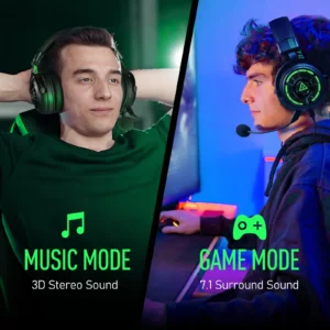 EKSA E5000 Pro Gaming Headphones for PC/PS4/Xbox/Switch, 7.1 Wired Headset Gamer with ENC Mic, USB/Type C/3.5mm Detachable Cable - Image 3