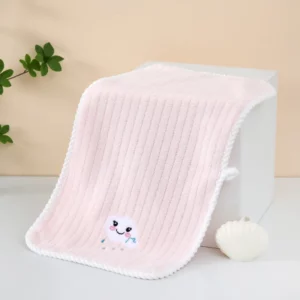Children Towels Baby Bath Face Towel Cute Cartoon Cloud Hand Towel Soft Absorbent Coral Velvet Washcloth Kids Bathroom Products - Image 5