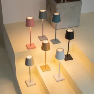 Hotel Cordless Usb Rechargeable Table Lamp Poldina Waterproof Touch Switch Table Lamp for Bedroom Hotel Living Room Restaurant - Image 2