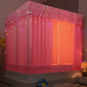 Modern Style Home Mosquito Net Double Bed Full Bottom Baby Anti-fall Mosquito Net Tent 2 Layers for Four Seasons - Image 3