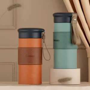 Cute Water Bottle Thermal Mug Portable Thermos Bottle For Tea Travel Insulated Coffee Cup Stainless Steel Vacuum Flask 330ml - Image 1