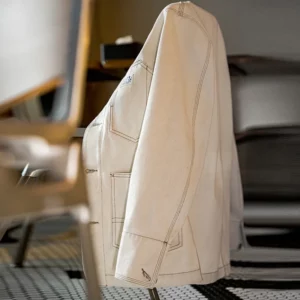 Maden Men's Vintage Classic Work Jacket Four Pockets and Five Buttons Male Spring and Autumn Beige Jacket Cotton Seed Husk Top - Image 4