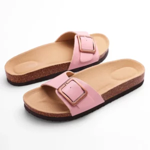 Evshine 2024 Summer Flat Slippers For Women New Design Women Clogs Women's Mules Fashion Cork Clogs Slippers Adjustable Buckle - Image 5
