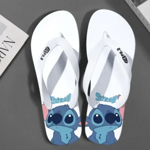 Disney Anime Stitch Casual Kawaii Flip Flop Slippers Summer Couple Outdoor Indoor Bathroom Soft Bottom Foot Clip Cool Slippers - Image 6
