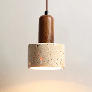 Popular Wabi Sabi Travertine Droplight Over Dining Desk Kitchen Island Yellow Marble Restaurant Decor Pendant Lamp Bedside - Image 3