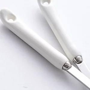 7Pcs Ceramic Handle Stainless Steel Cookware Set Soup Ladle Frying Spatula Colander Spoon Kitchen Accessories Cooking Tools - Image 5