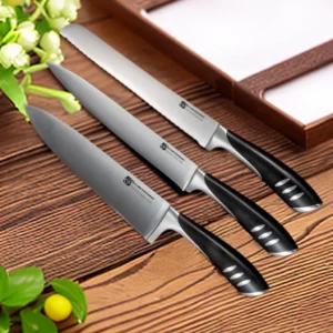 Premium 8-piece German 1.4116 Stainless Steel Kitchen Knives Sets Double Forged Full Tang Chef Knife Set With Rubber Wood Block - Image 3