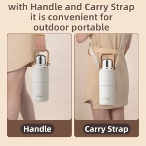 Stainless Steel Thermos Bottle Outdoor Portable Thermal Water Bottle with Carry Sleeve Large Capacity Vacuum Insulated Bottles - Image 6