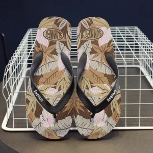 New Selling Men Fashion Flip Flops Man Letter Slippers Fashion Outdoor Slides Non-Slip Sandals Boy Leisure Beach Thong Shoes - Image 2