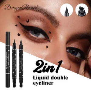 2 IN 1 Butterfly Seal Eyeliner Pen Star Moon Stamp Long-Lasting Waterproof Black Liquid Eye Liner Pencil Eyes Makeup Cosmetic - Image 3