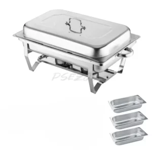 Silver Stainless Steel Buffet Stove Alcohol Heating Hotel Restaurant Banquet Insulated Hot Pot Multi-purpose Serving Plate - Image 6
