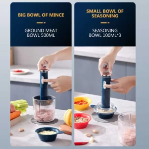 Kitchen Meat Grinder Household Electric Small Vegetable Cutting Mincer Multifunctional Complementary Food Stuffing Machine - Image 4