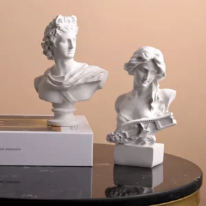 Statue of Nordic Greek Figures Mythology Goddess Hero David Venus Mozart Bust Figurine Sculpture Sketch Model Room Decoration - Image 3