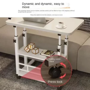 Warming New Lift learning desk bedside desk bedroom simple bed computer bedroom lazy desk movable office simple desk - Image 6