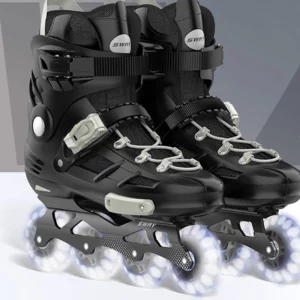 Professional Adults Inline Roller Skate Shoes For Women Men Sneakers With Flashing 4 Wheels Skates Outdoor Racing Speed Skating - Image 6