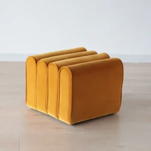 Shoe Change Stool for Living Room Fitting Room Bedroom Fashion Designer Sofa Foot Stool Frame Bed End Stool Flannel + Wood - Image 3