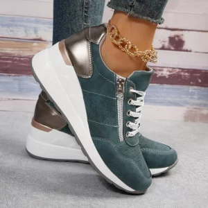 Plus Size Fashion Wedges Sneakers for Women 2025 Spring Lace Up Platform Sports Shoes Woman Lightweight Non Slip Casual Shoes - Image 4