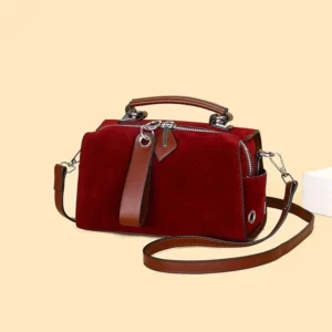 Women‘s Bag Quality Faux Suede Shoulder Bag Solid Double Zipper Fashion Messenger Bag 2025 Hot Sale Bags for Women Bolsa Mujer - Image 1
