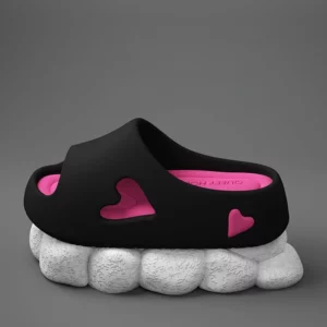 House Slipper Flip Flop Women Love Heart Platform Cloud Outdoor Indoor Summer Soft Sandal Slides Ladies Home Hotel Shoe Flat EVA - Image 3