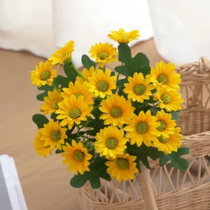 Autumn Artificial Daisy Flowers Silk Bouquet Fake Flower DIY Decor for Vase Home Wedding Christmas Decorative Household Products - Image 2