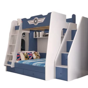 Modern Design Solid Wood Storage Children Three Bunk Bed Triple Bunk Bed for kids - Image 3