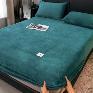 Warm Plush Fitted Sheet Elastic Mattress Cover Velvet Bed Cover Full Set Winter Soft Family Double Bed Bedding 120/150/180x200cm - Image 4