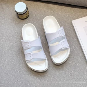Summer Slippers Women Casual Clogs PVC Breathable Double Buckle Jelly Shoes Slip On Flip Flops Shoe Female Beach Sandals Mujer - Image 5