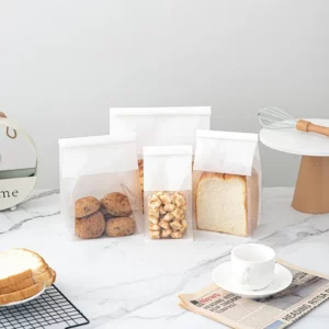 10-50pcs 4 Size Toast Bag Packaging Bag, Self Sealing Bread Bag Wire Rolled Edge Baking Transparent Biscuit Cake Bag Sealed Tea - Image 3