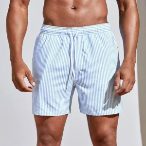 New 3d Line Splicing Men's Sports Shorts For Summer Casual Soft Personalized Breathable Holiday Polyester Beach Surfing Shorts - Image 4
