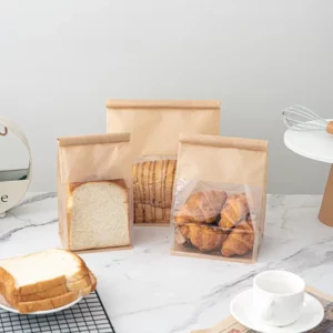 10-50pcs 4 Size Toast Bag Packaging Bag, Self Sealing Bread Bag Wire Rolled Edge Baking Transparent Biscuit Cake Bag Sealed Tea - Image 2