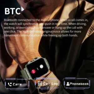 Military Men Smart Watch Health Monitor Bluetooth Call Smartwatch Fitness IP68 Waterproof Sports Watches for Women Android 2024 - Image 4
