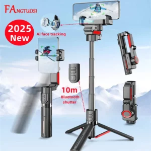 FANGTUOSI AI face tracking Tripod for Smartphone Stabilizer 360 Auto Rotation Follow Gimbal with Remote Selfie tripod For Vlog - Image 1