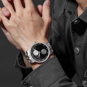 WM Watch Welly Merck Automatic Mechanical Watches Men Lunar Moon Phase Sapphire Waterproof Man Luminous Twin Moons Watch WM142 - Image 6