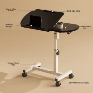 Mobile Lifting Bedside Table Laptop Computer Table Standing Office Lifting Speech Table - Image 2