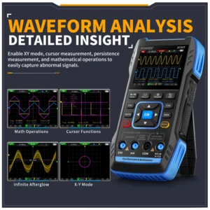 FNIRSI 2C23T 2C53T Upgrade 50MHz Handheld Digital Oscilloscope Multimeter Signal Generator 3 in 1 Dual Channel Automotive Tools - Image 4