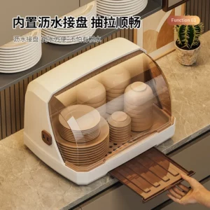 Dustproof Glass Cup Storage Box Desktop Water Cup Storage Rack Coffee Cup Storage Box Glass Cup Tray Tea Cup Drain Shelf - Image 4