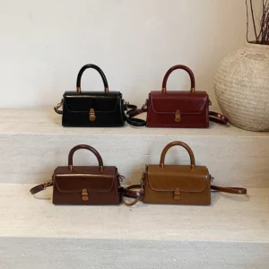 LEFTSIDE Small PU Leather Crossbody Bags Lady with Short Handle Flap Shoulder Bag for Women 2024 Designer Y2K Ladies Handbags - Image 5