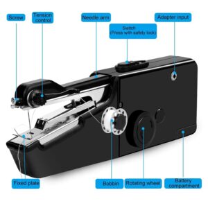 USB Electric Handheld Sewing Machine Kit, Cordless Mini Quick Repairing Sewing Machine For Denim Curtain Leather - Image 5