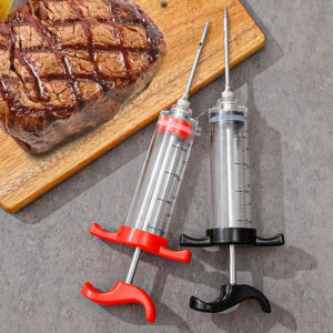 Red Barbecue Meat Syringe With 3 Marinade Injector Marinade Syringes Food Grade Kitchen Accessories Kit Marinade Flavor Injector - Image 5
