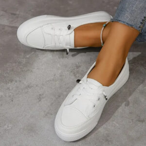 Wear-resistant, Lightweight, Breathable Solid Color Flat Sneakers, Comfortable Casual Running Shoes Zapatillas Deportivas Mujer - Image 6