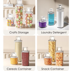 Transparent Airtight Laundry Detergent Container Moistureproof Plastic Washing Powder Dispenser Cereals Jar - Image 6