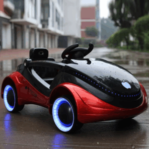 Science fiction children's electric car four-wheel flash with remote control can sit human boy and girl baby rocking charging to - Image 4