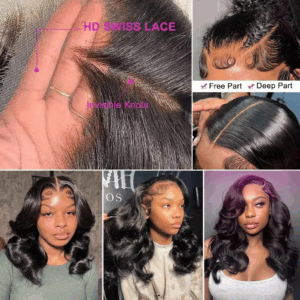 Brazilian Body Wave Short Bob Wig 13x4 Lace Frontal Human Hair Wigs 200% Density 4x4 Lace Closure Wig Natural Body Wave Bob Wigs - Image 4
