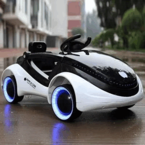 Science fiction children's electric car four-wheel flash with remote control can sit human boy and girl baby rocking charging to - Image 3